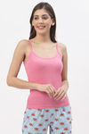 Floret Cotton Camisole (Pack of 2) - Wine Pink — thumbnail 2